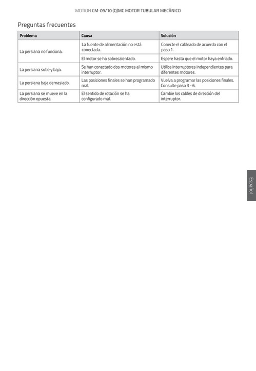 Motion Blinds Manual User MOTION CM 09 10 Q MC Page 40 41